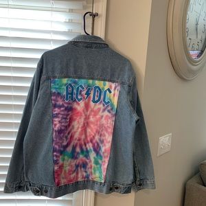 AC/DC Tie-Dye Jean Jacket